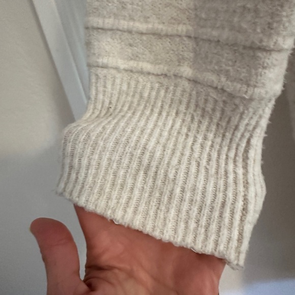 Pink Rose Cream Ribbed Cardigan - Picture 4 of 6